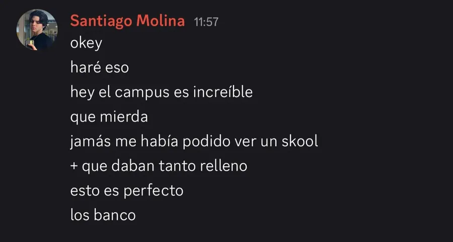 Santiago Molina: el campus es increíble, esto es perfecto