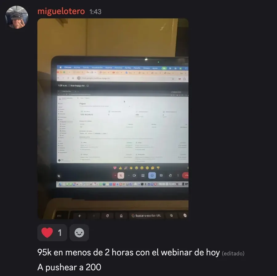 miguelotero: 95k en menos de 2 horas con el webinar de hoy