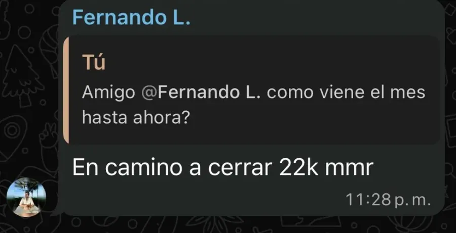 Fernando L.: en camino a cerrar 22k MRR